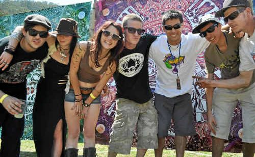 Festival goers Joel, Zoey, Carissa, Cmac, Teh, Uriah and Subdub are getting ready for a weekend of music.